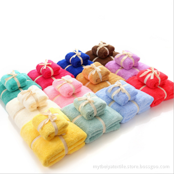 Microfiber Coral Fleece Towel Bathroom Towel Set Made In China